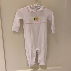 Little English Daisy Crochet Playsuit 9M